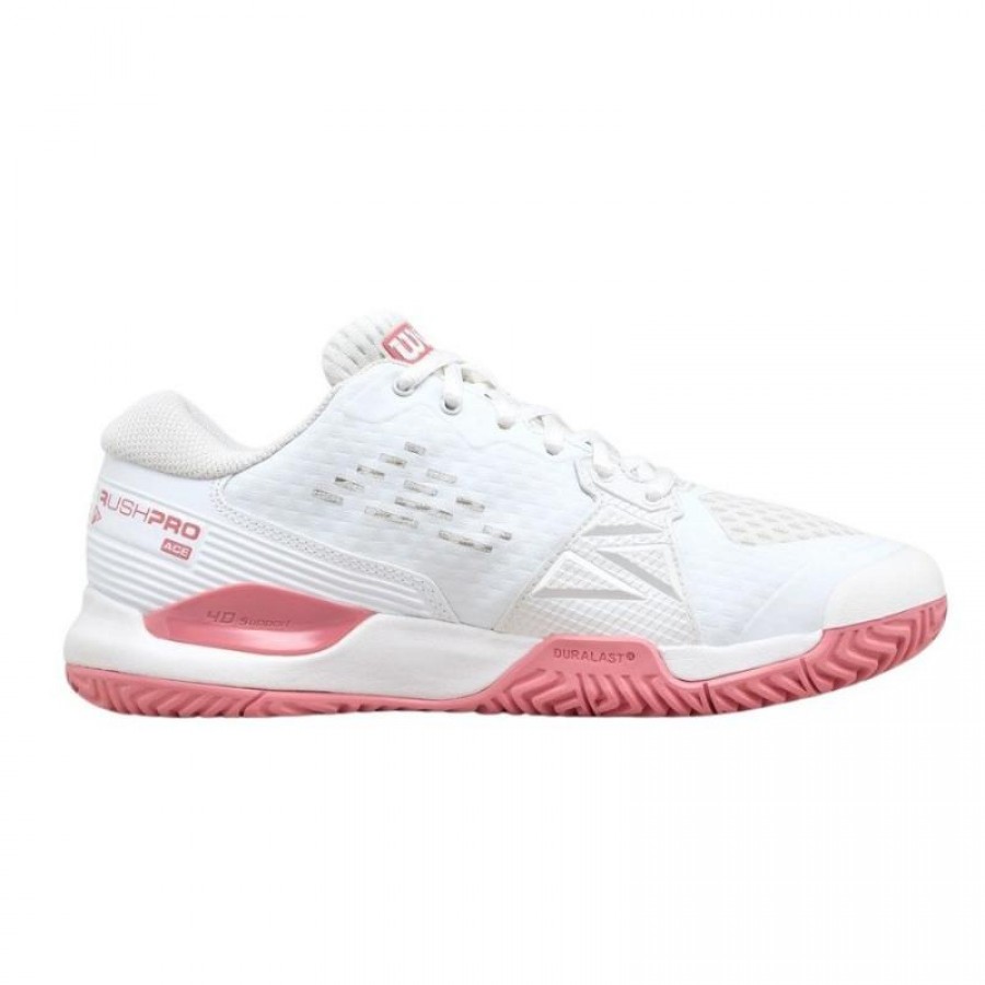 Zapatillas Wilson Rush Pro Ace Blanco Rosa Junior