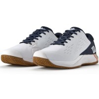 Wilson Rush Pro Ace Clay White Navy Blue Sneakers  Offer + Cheap