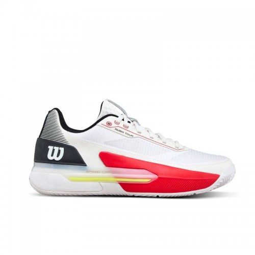 Wilson Rush Tour 5 Clay White, Noir Rouge Baskets